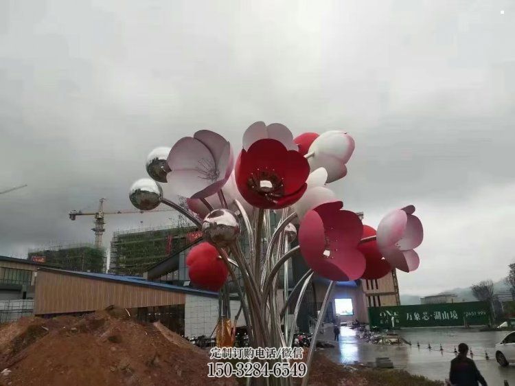 大型花朵雕塑 步行街花卉雕塑 仿真摆件 大型花朵雕塑 步行街花卉雕塑 仿真摆件